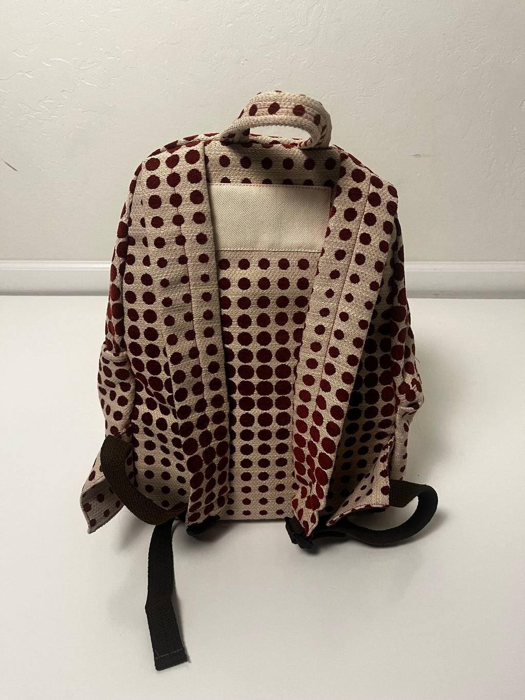 White Polka Dot Backpack
