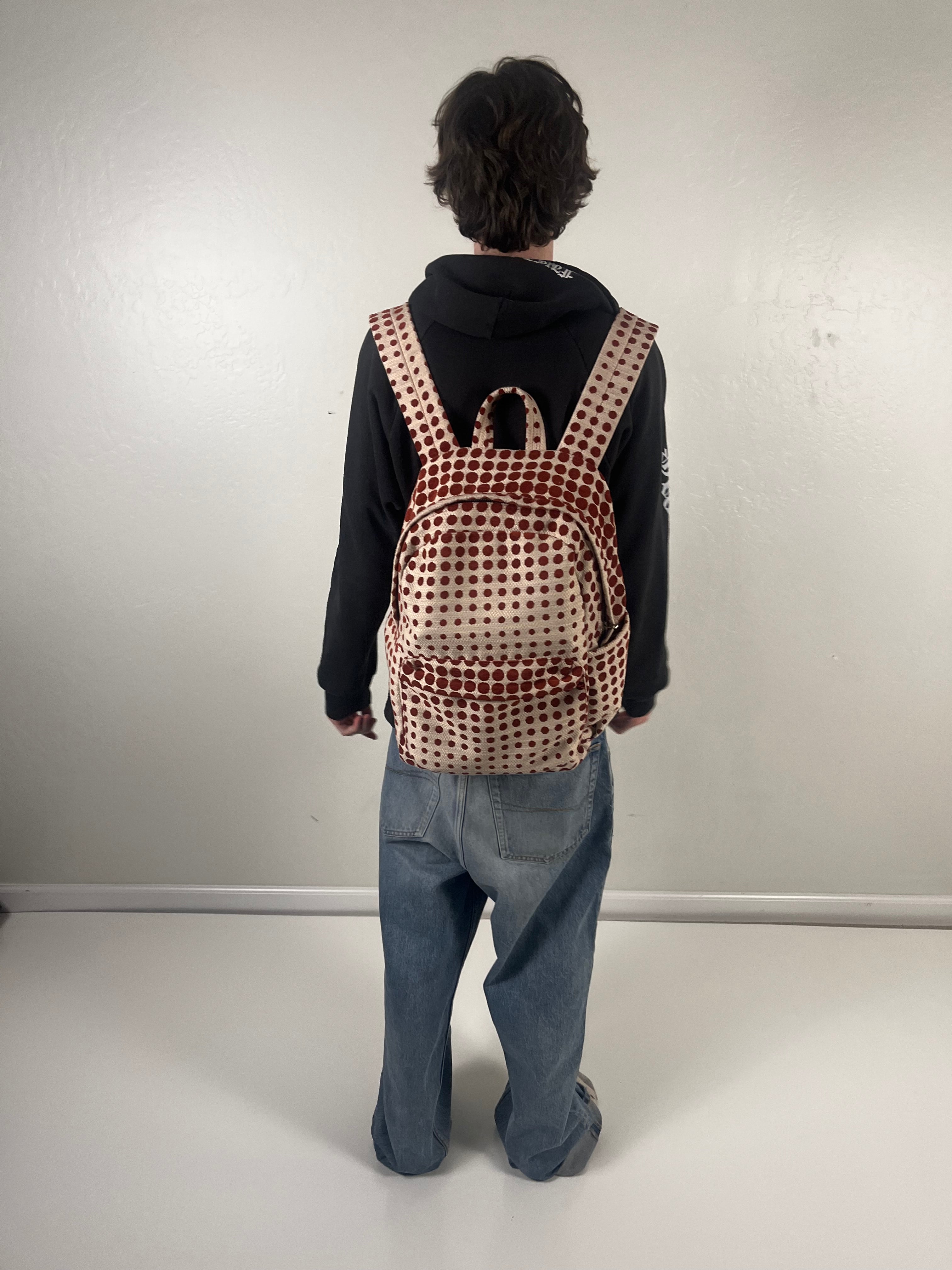 White Polka Dot Backpack