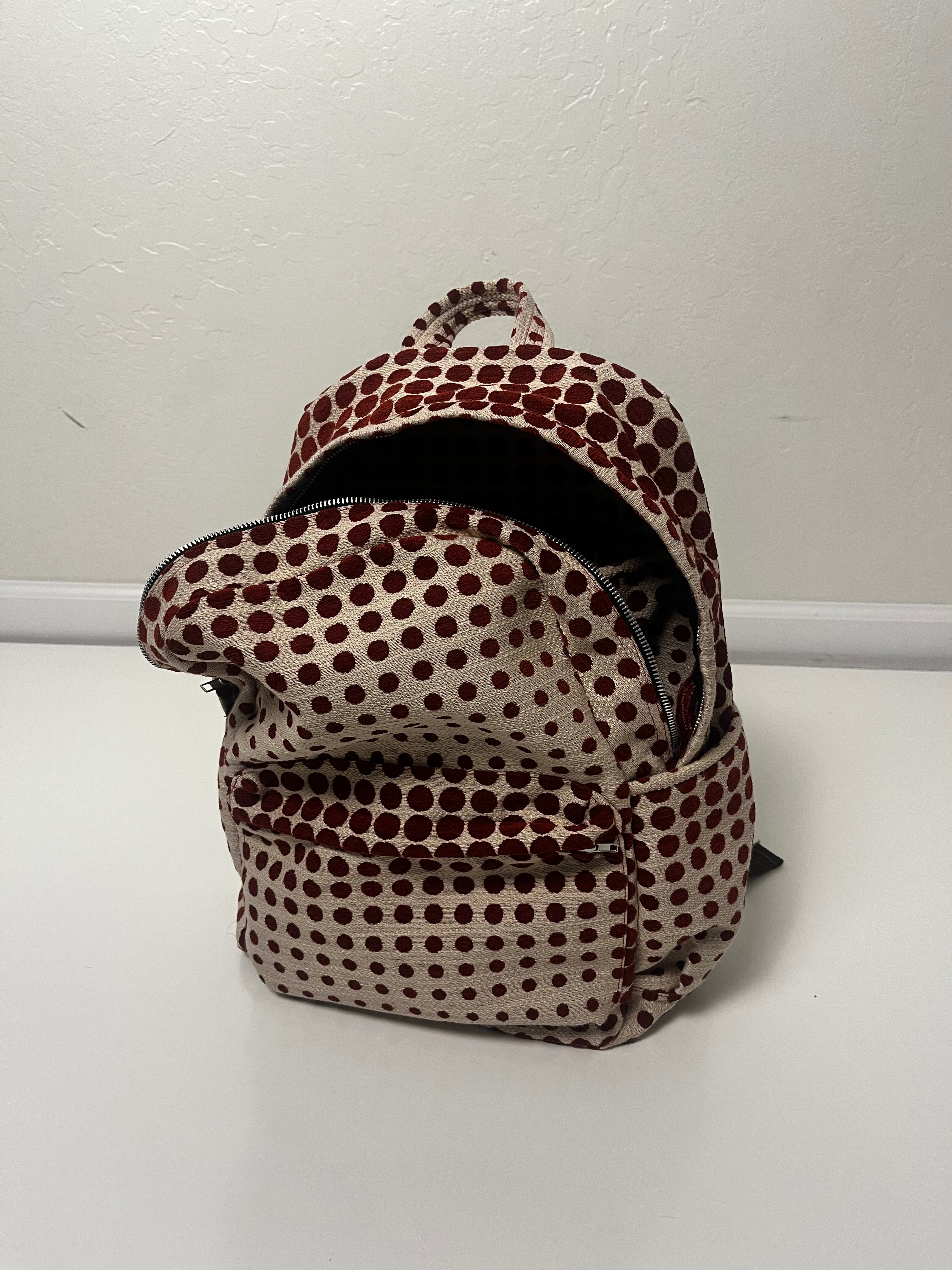 White Polka Dot Backpack