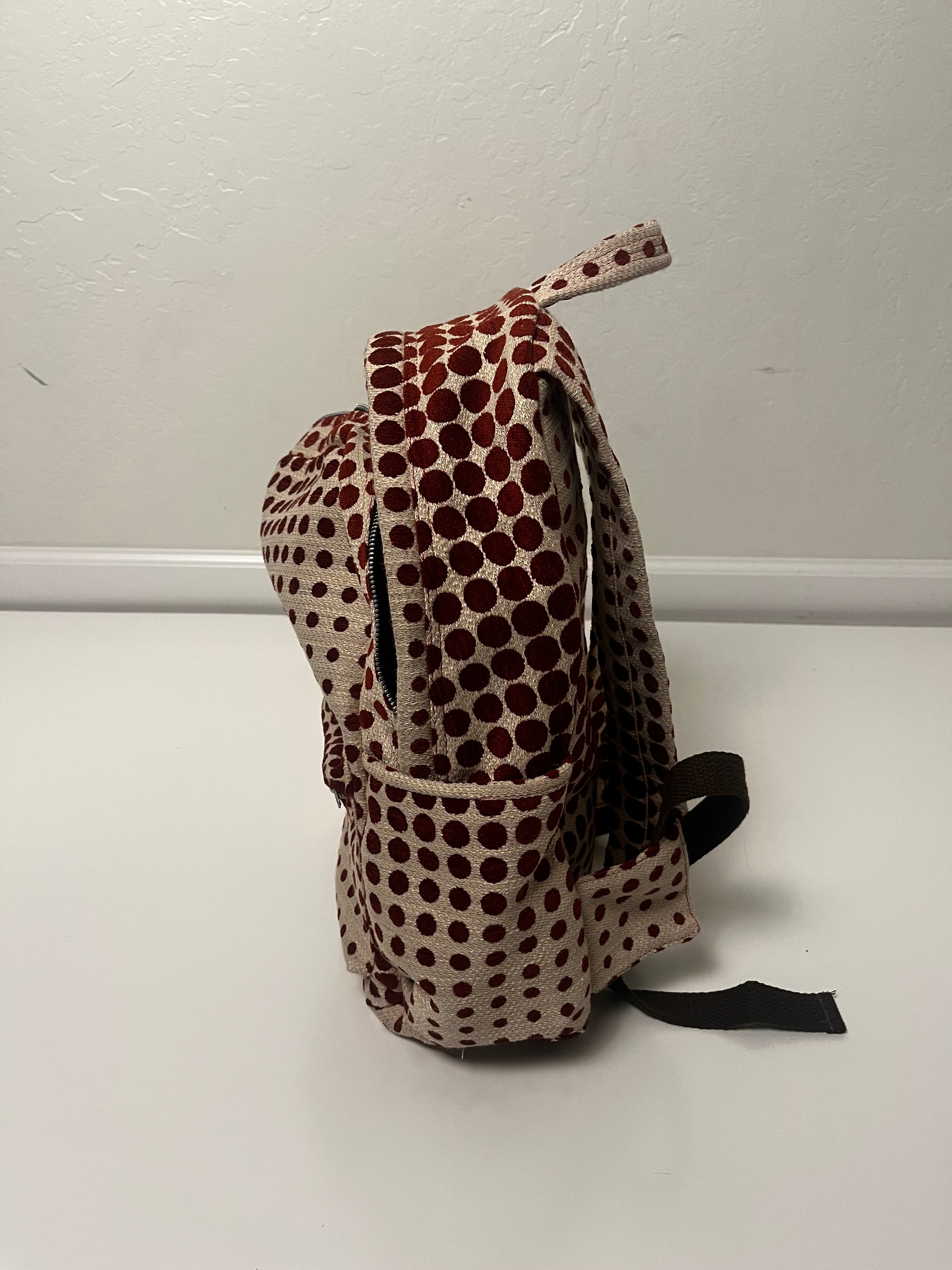 White Polka Dot Backpack