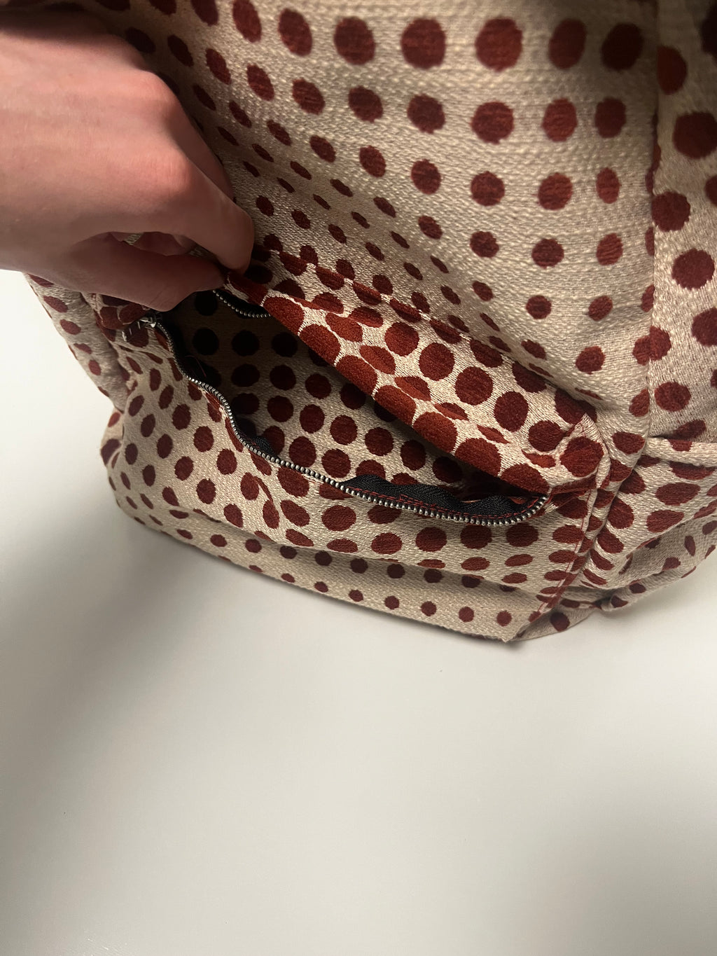 White Polka Dot Backpack